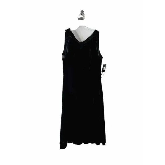 90s black tie dress Vintage 90s Black & Purple Floral Maxi Tank Dress